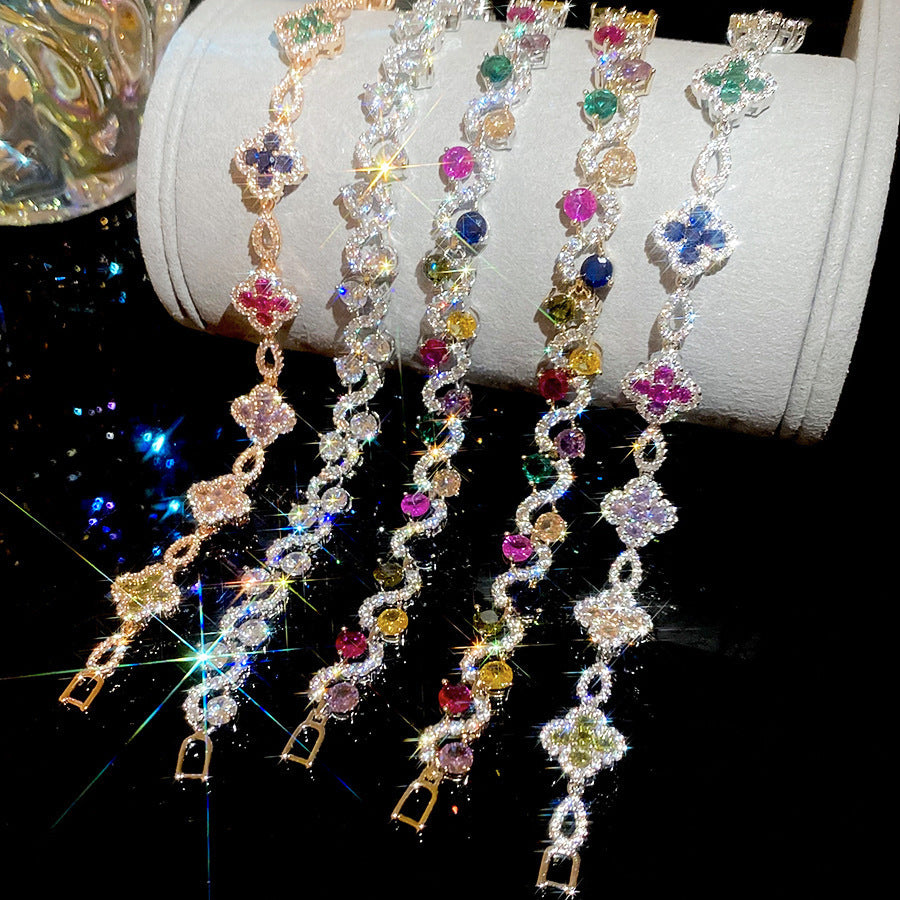 Colorful Blossom Cluster Bracelet