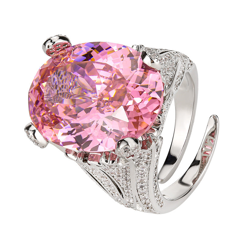 Multi-Color Inlaid Diamond Ring