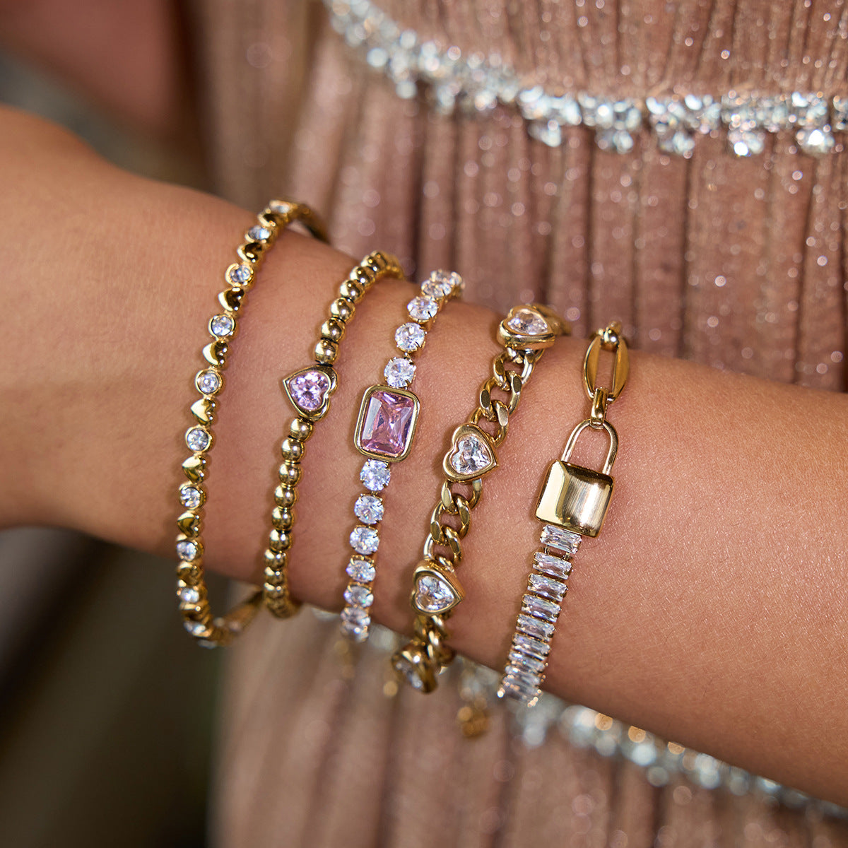 Titanium Steel Diamond Series Bracelet