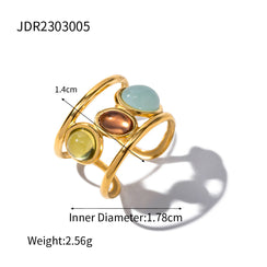 Colorful Diamond Bangle & Ring Set