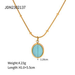 Titanium Steel Summer Sky Necklace