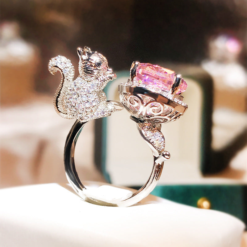 Squirrel Eating Candy Ring