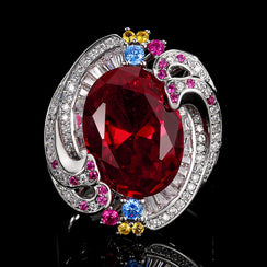 Rainbow Bird's Nest Ring
