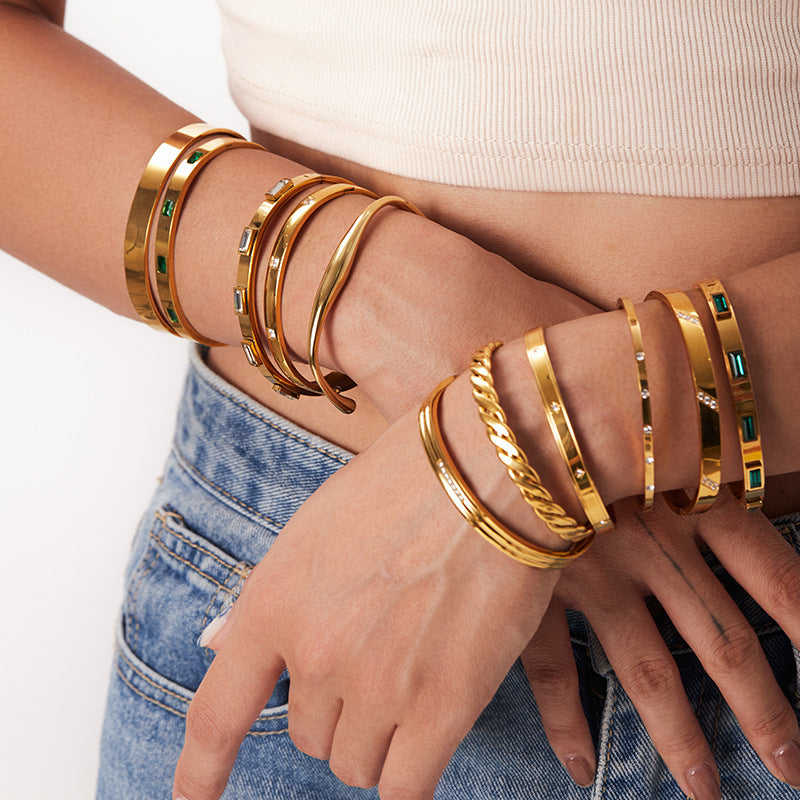 Titanium Steel Vintage Series Bangle