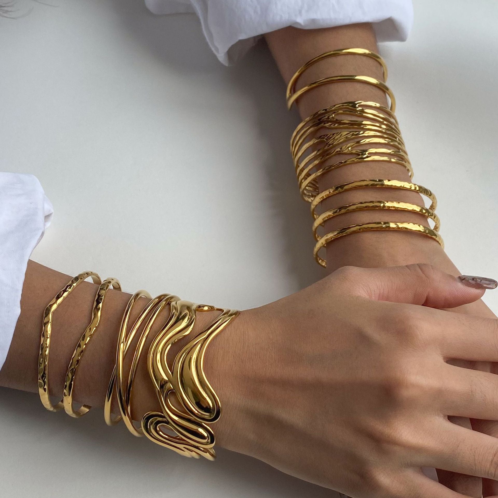 Stainless Steel Titanium Bangle Collection