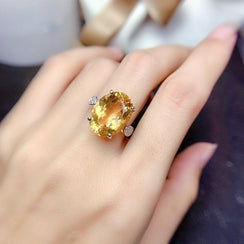Yellow Sprite Zircon Ring