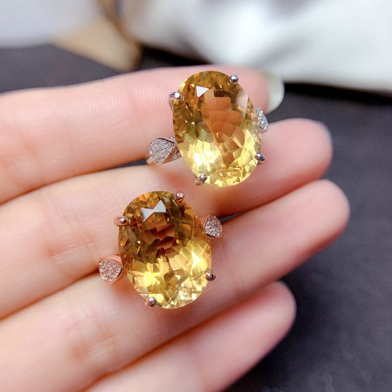 Yellow Sprite Zircon Ring