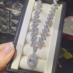 Shiny Glitter Earring and Necklace Jewelry Set