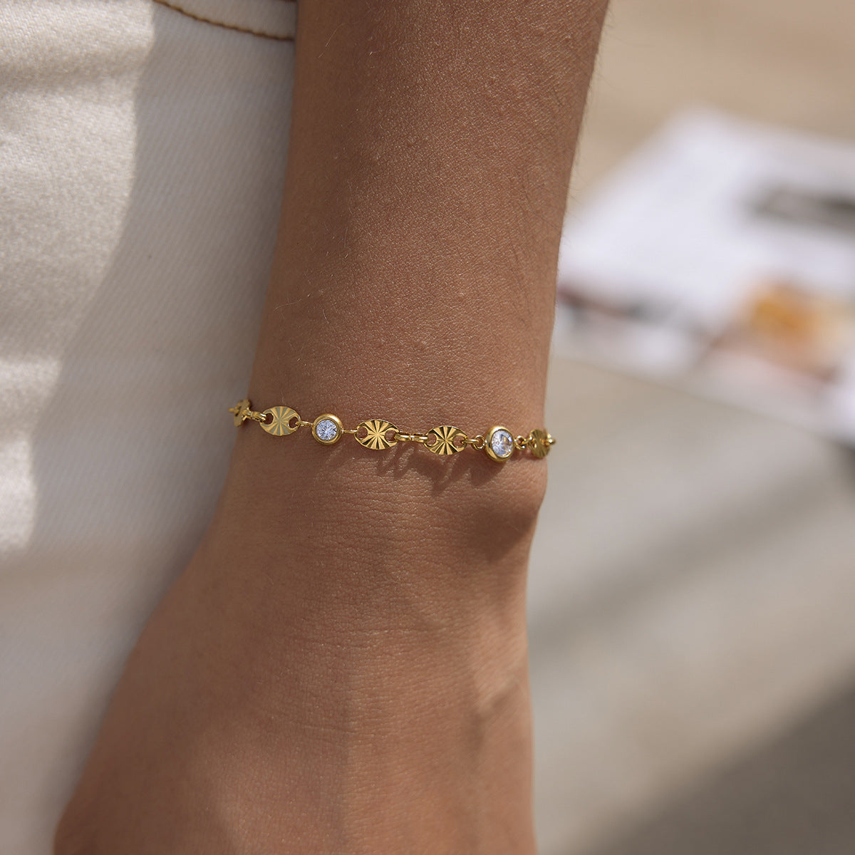 Titanium Steel Diamond Series Bracelet