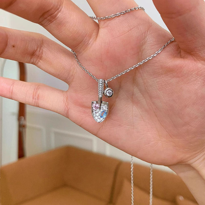Diamond Small Shovel Necklace