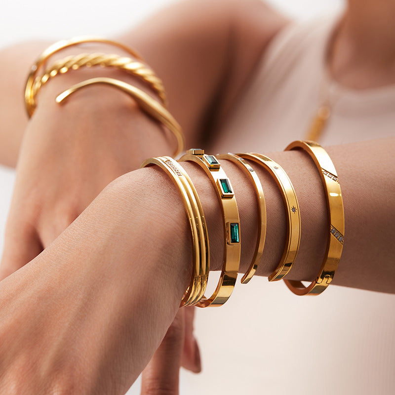 Titanium Steel Vintage Series Bangle