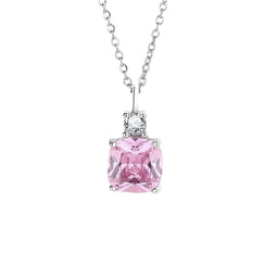 Pink Diamond Pendant Clavicle Chain